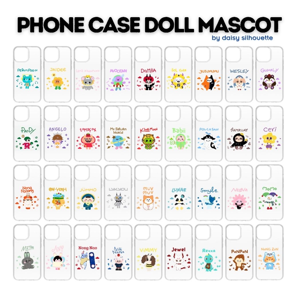 PHONE CASE DOLL MASKOT GMMTV DOMUNDITV | CASING THAILAND | CASING HP CLEARCASE / SOFTCASE IPHONE AND