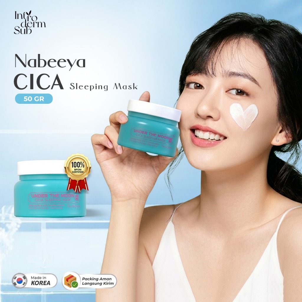 Nabeeya Cica Sleeping Mask Under The Moon Masker Wajah Tekstur Gel Ringan Introderm