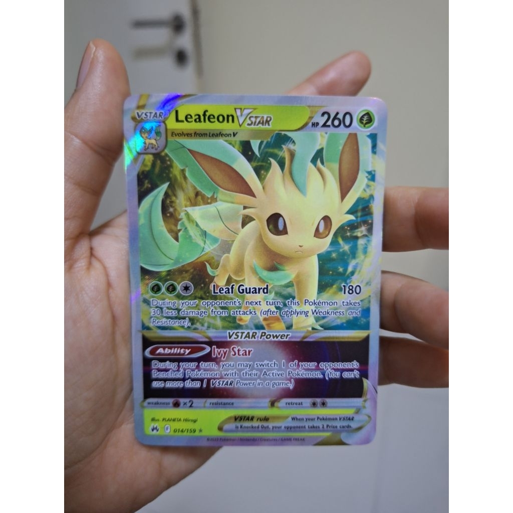 Kartu Pokemon English Leafeon VSTAR 014/159 - Pokemon Crown Zenith Original