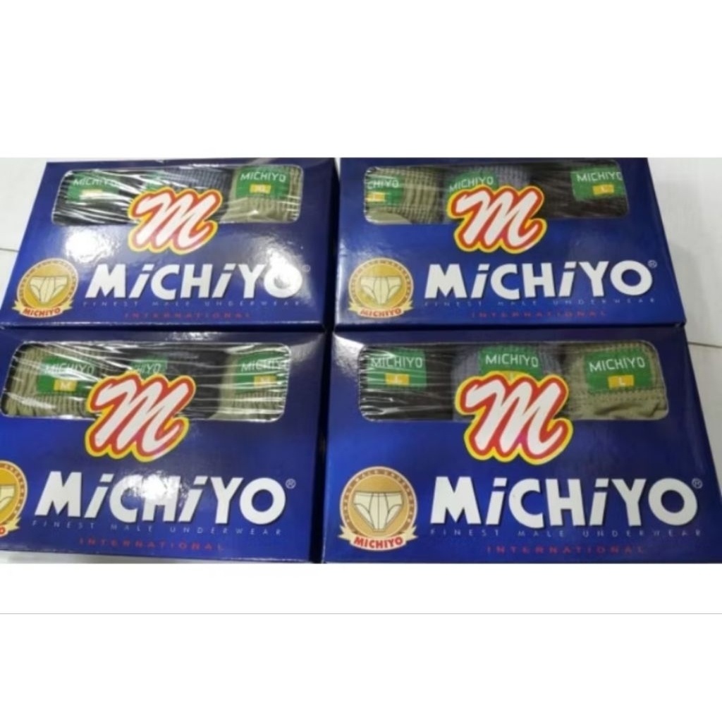 Celana Dalam Pria 1 Kotak Isi 3 Michiyo,, Michiyo Celana Dalam Pria Bahan Katun