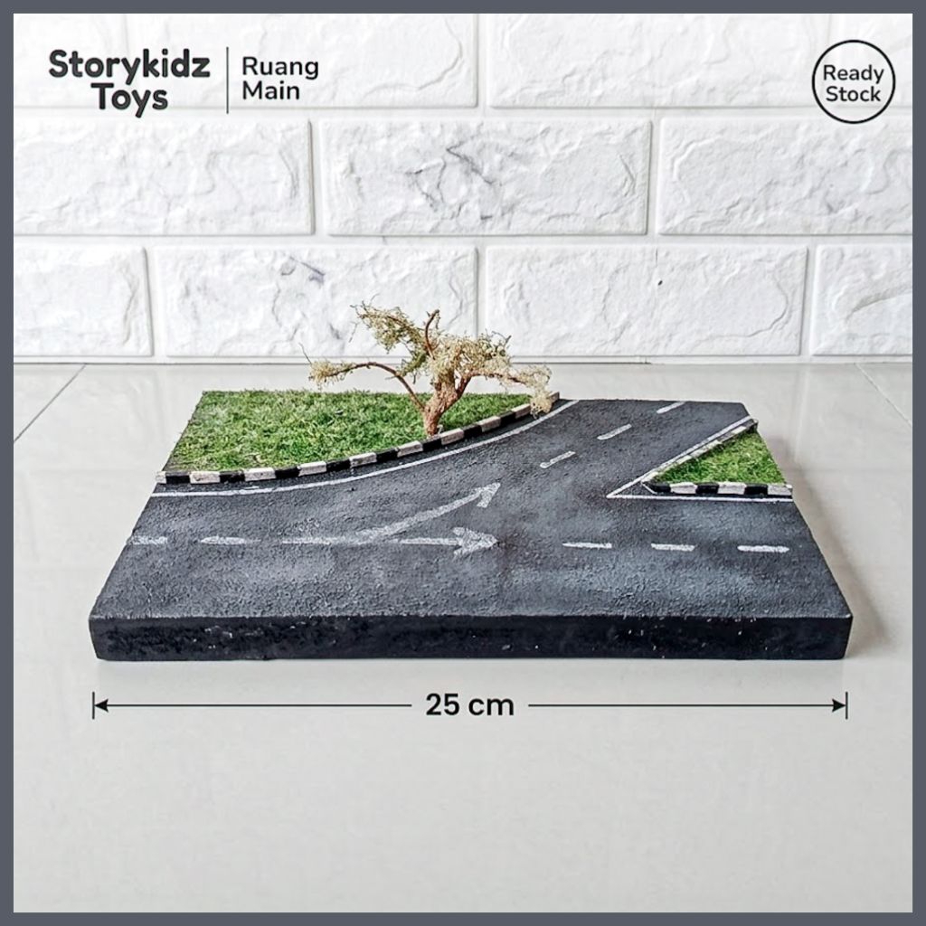 Diorama Jalan Raya Diecast Hot Wheels Miniatur Aspal Realistic
