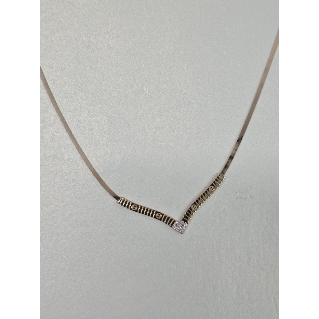 kalung madona model v polos motif ad emas 70% 700 70 % 16k