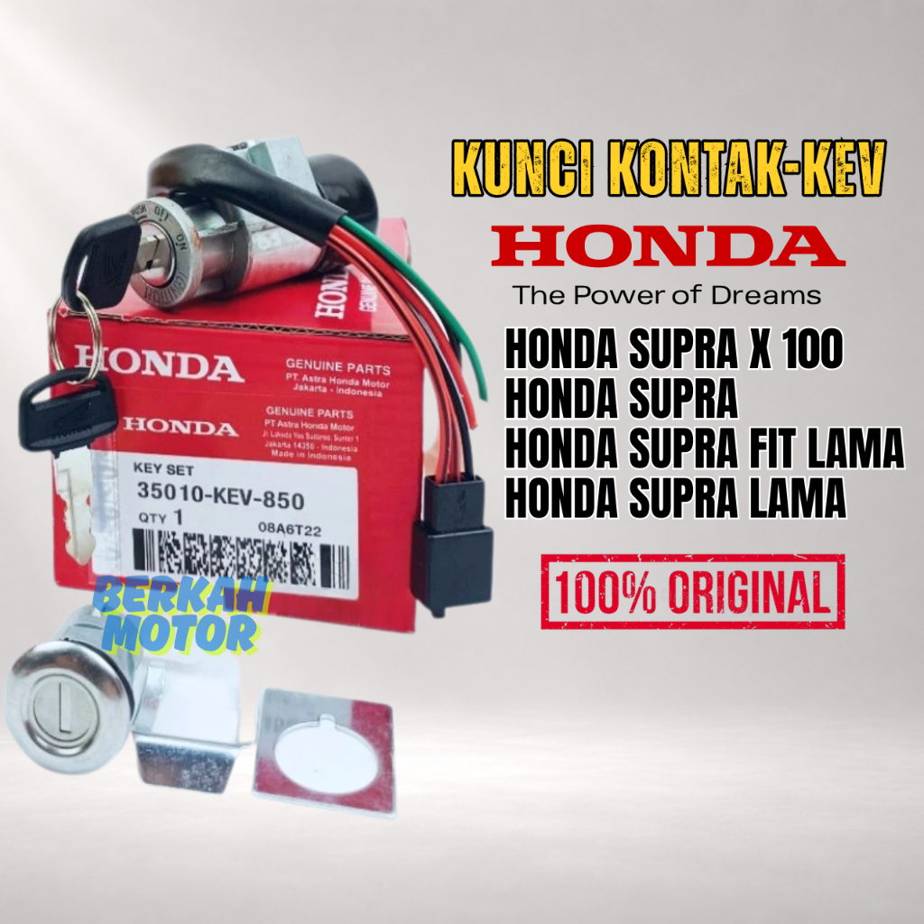 35010-KEV-650 ORIGINAL Kunci Kontak Set KEV Key Set Honda Supra Fit Supra X Supra Lama