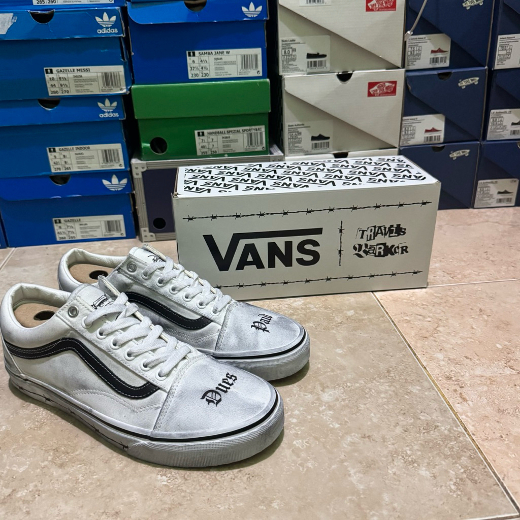 Vans old skool x travis barker dues paid white (Resmi)