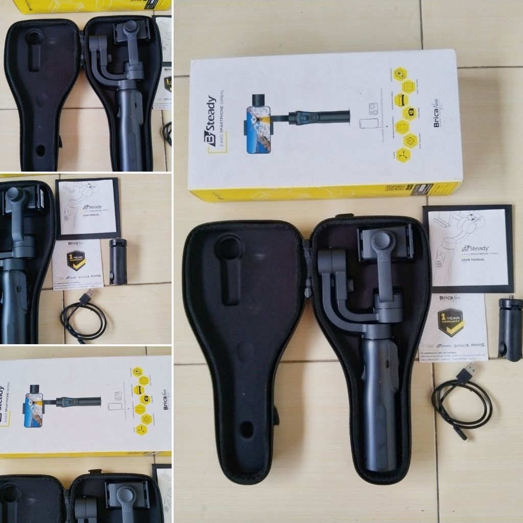 Preloved Second BRICA B-STEADY - 3 AXIS SMARTPHONE & ACTION CAM GIMBAL - GIMBAL STABILIZER - GIMBAL 