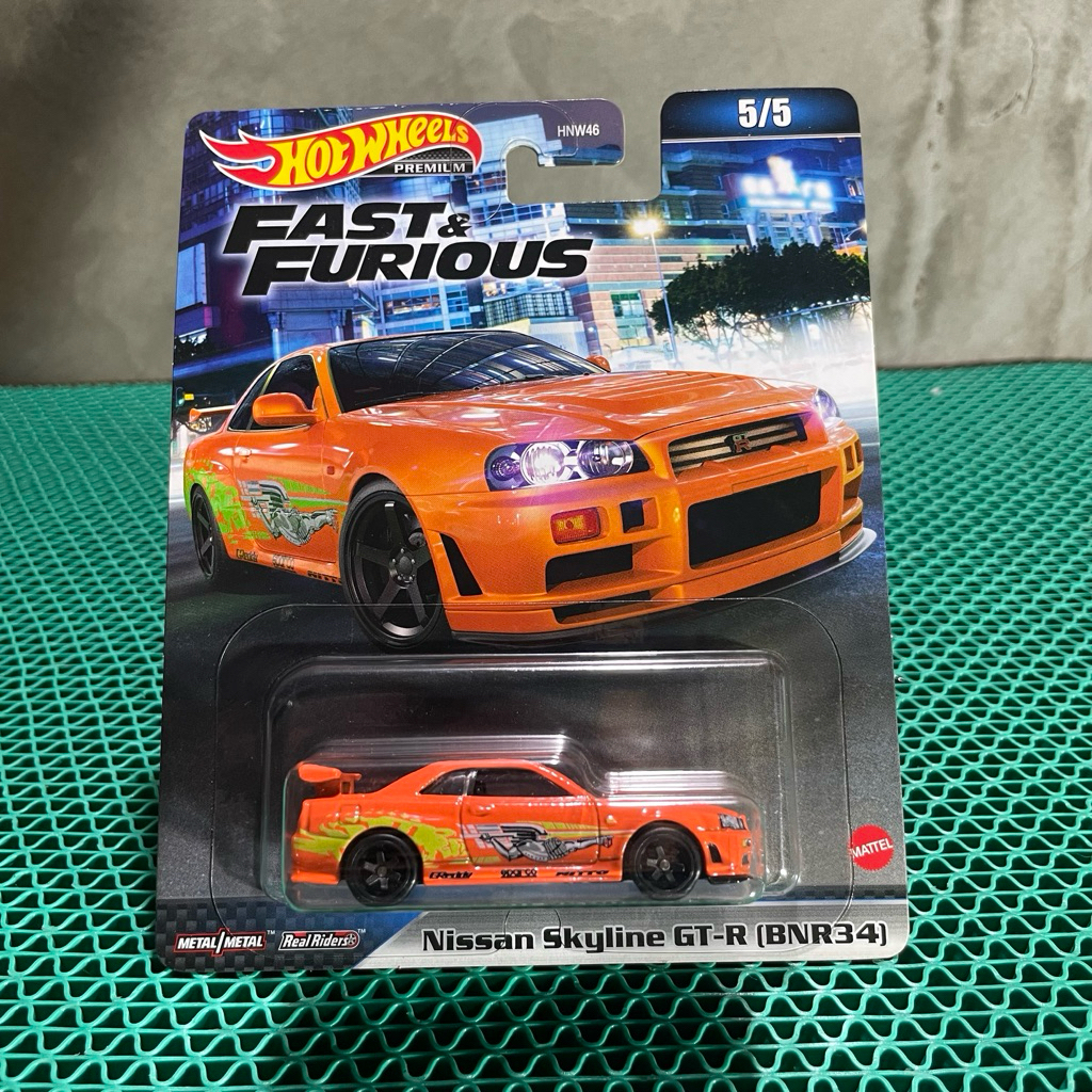 Hotwheels R34 oren orange Nissan Skyline R34
