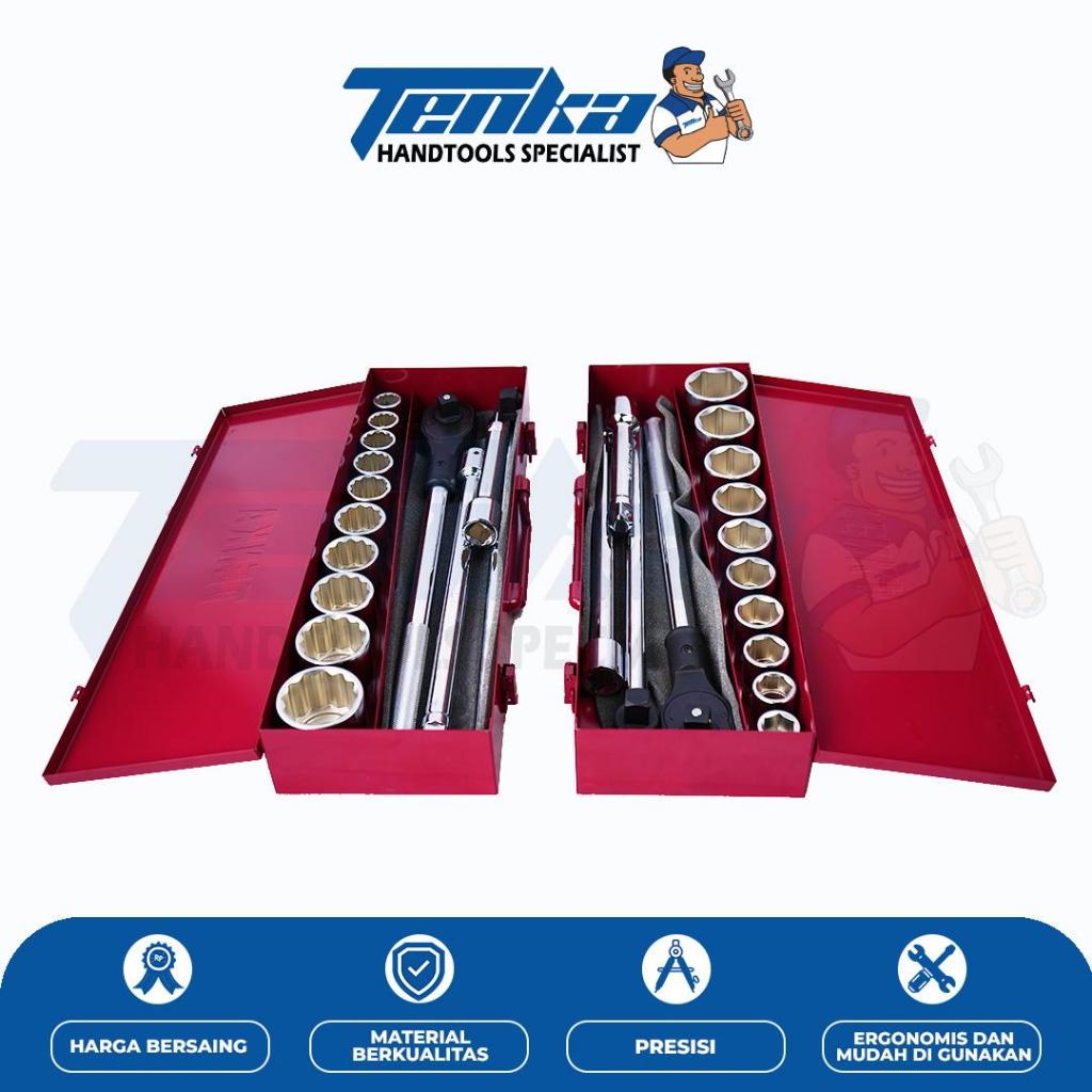 Set Kunci Pas Soket / Socket Set 6 pt / 12 pt Tenka