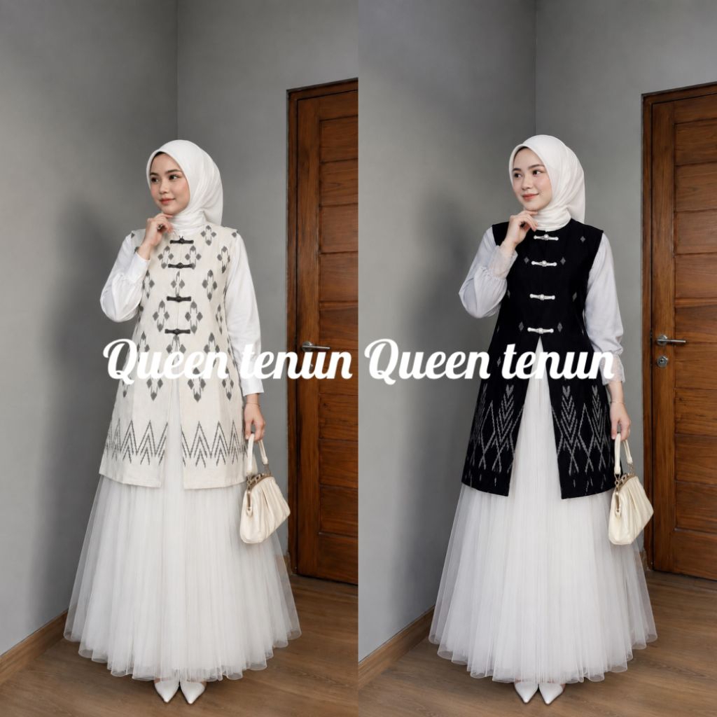 Kartika Atasan Dress Tenun Outfit Kimono Tenun Dan Rok Tutu, Atasan Tenun Dan Rok Tutu Di Jual Terpi