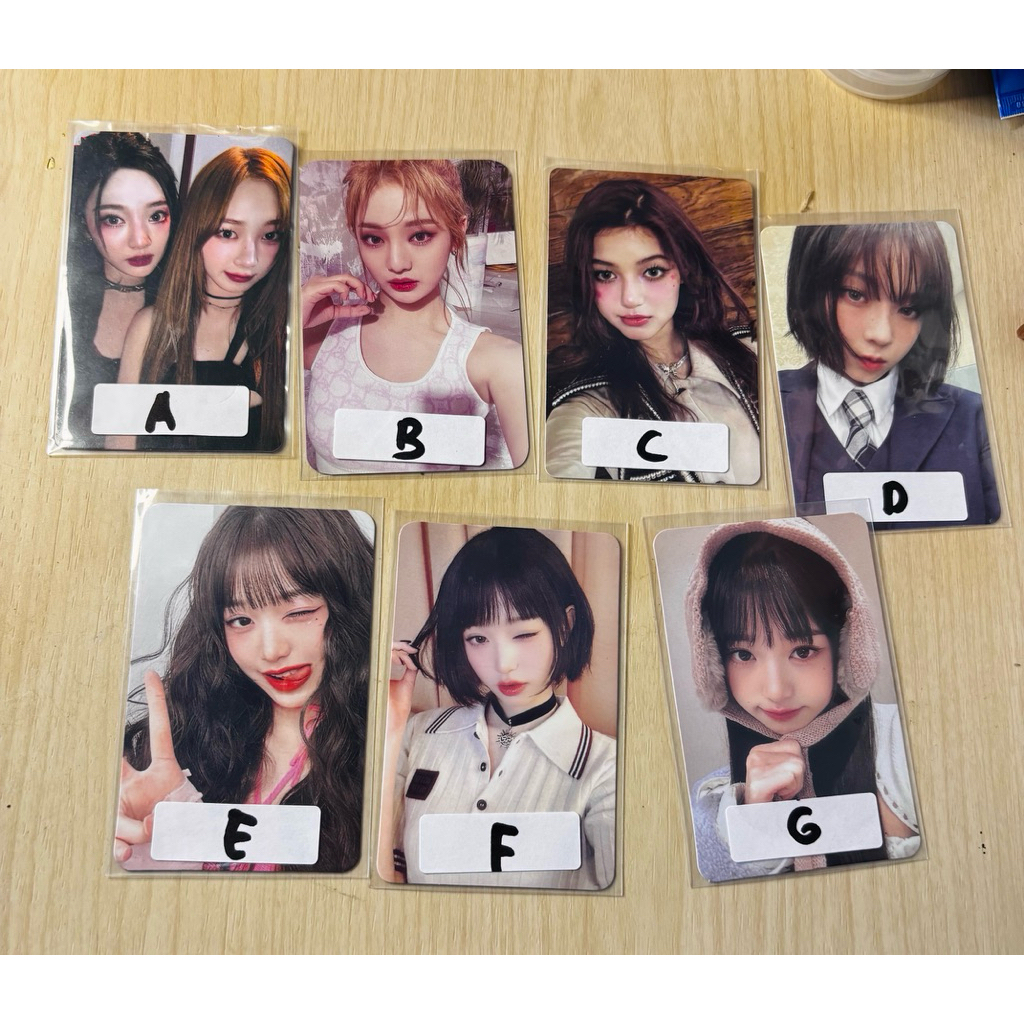 photocard aespa aespa ive wonyoung, newjeans danielle karina, winter, qq music, lucky draw, appmus, 
