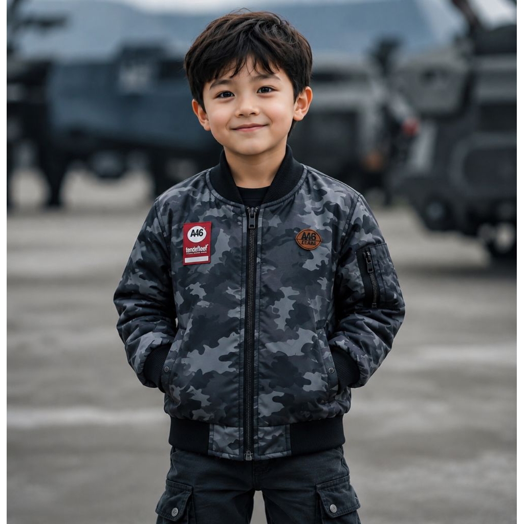 JAKET  BOMBER MOTIF LORENG  TERBARU JAKET ANAK LAKI-LAKI TAHAN ANGIN UNTUK USIA 1-13 THN