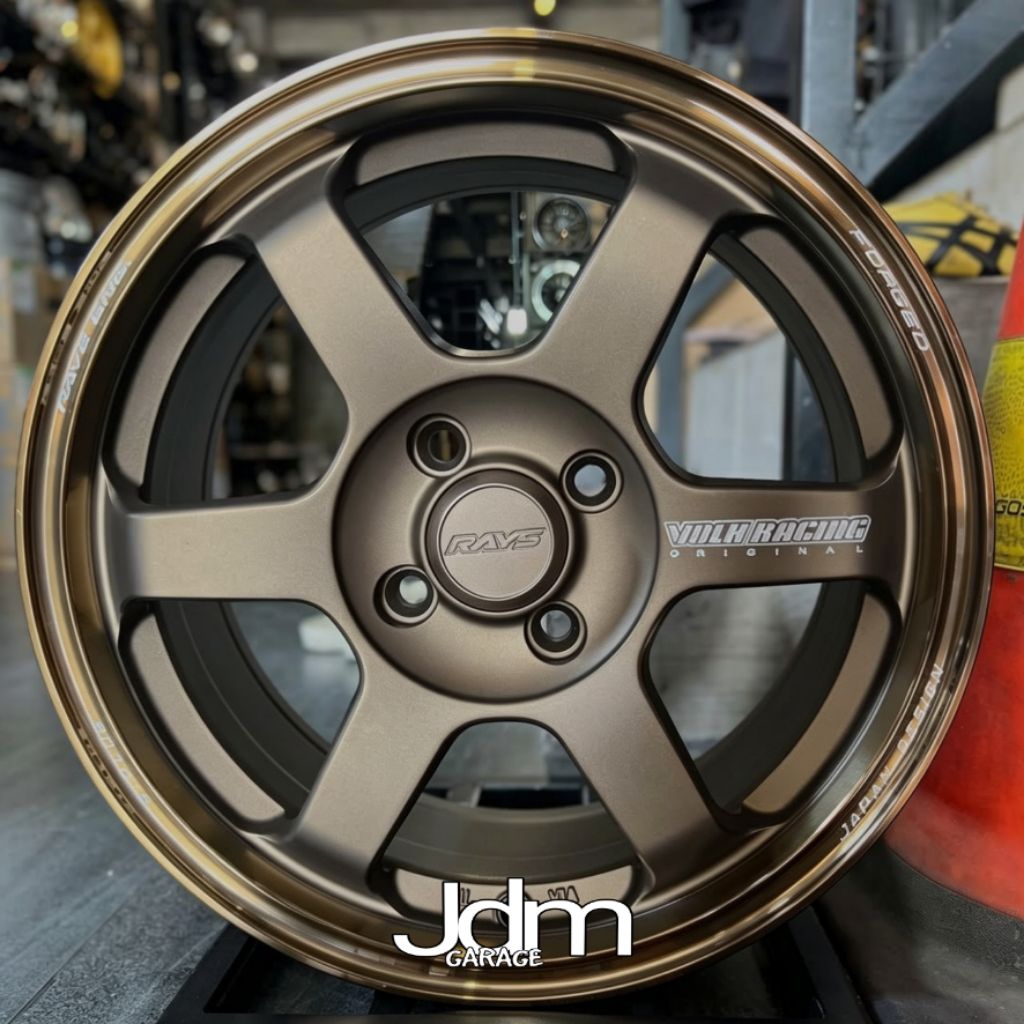 velg mobil ring 15 TE37 SAGA lebar 7 pcd 4X100 et 42 velg racing ring 15 untuk mobil brio jazz city 
