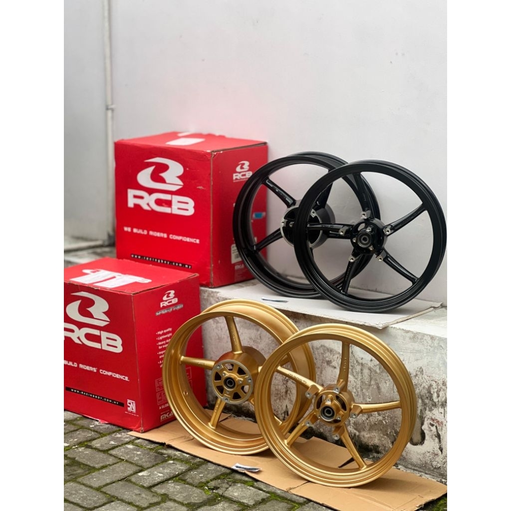 velg rcb original SP522 lebar forged ringan warna gold black hitam emas pnp r25 mt25 old new abs non