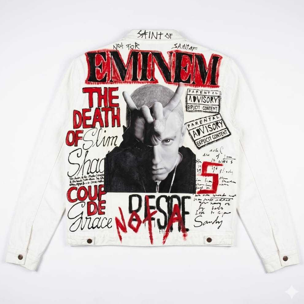 Jaket Jeans Eminem Streetwear Satu Mana Cukup