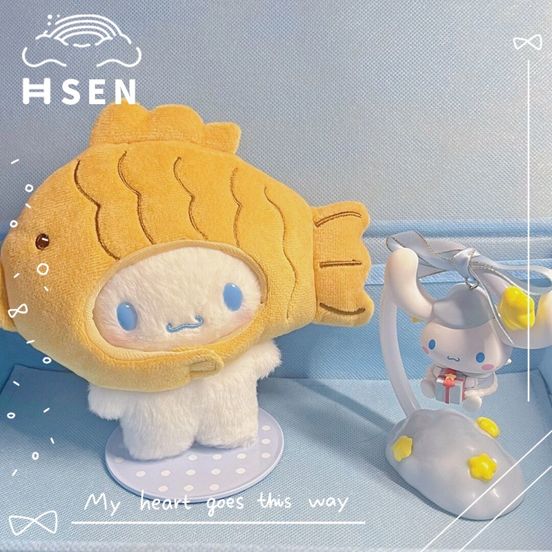 Ready Gantungan Boneka Plush Cinnamoroll Taiyaki Lucu Hadiah Liburan Anak Siswa Gantungan Kunci Main