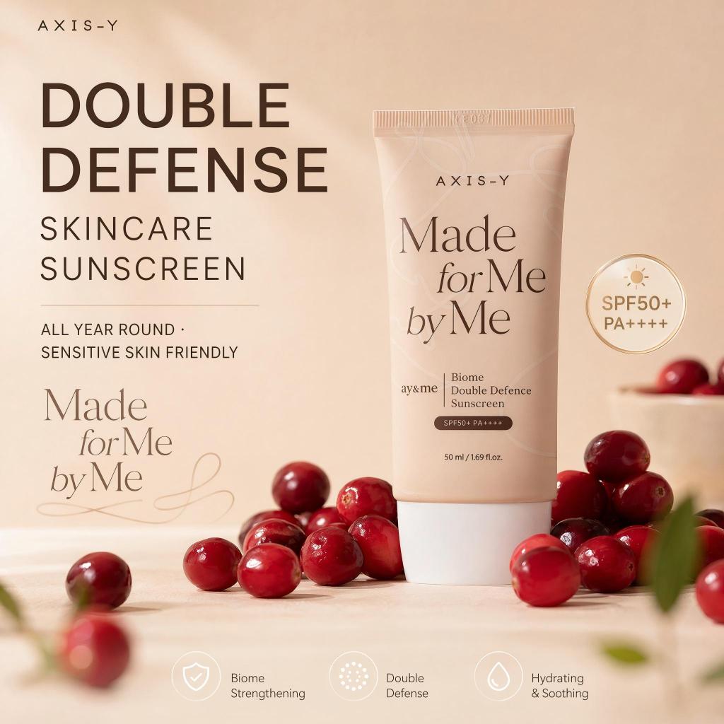AXIS-Y Made for Me by Me Biome Double Defence Sunscreen 50ml SPF50+
