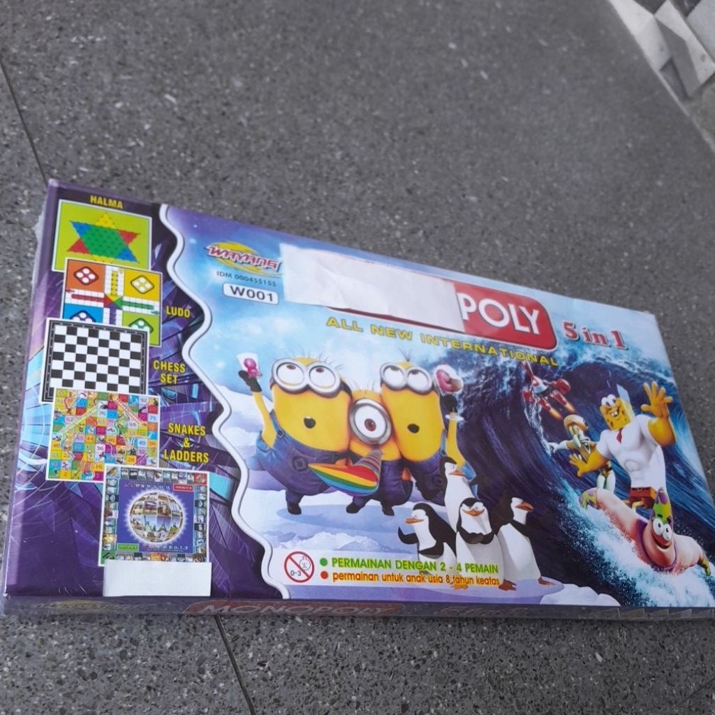 Riatoys Mon-no poly 5 in 1 (Mon no poli, Ludo, Ular Tangga, Catur, Halma)