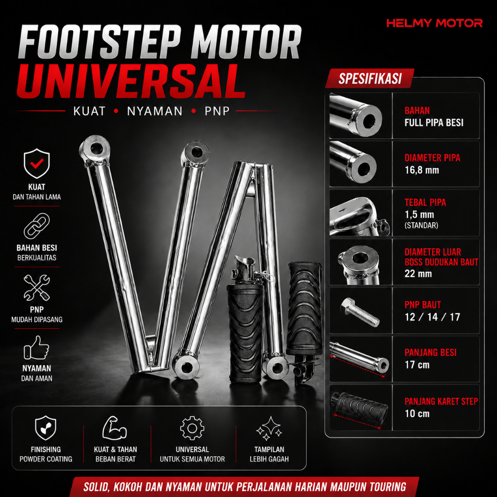 footstep belakang universal japstyle lengkap + pijakan