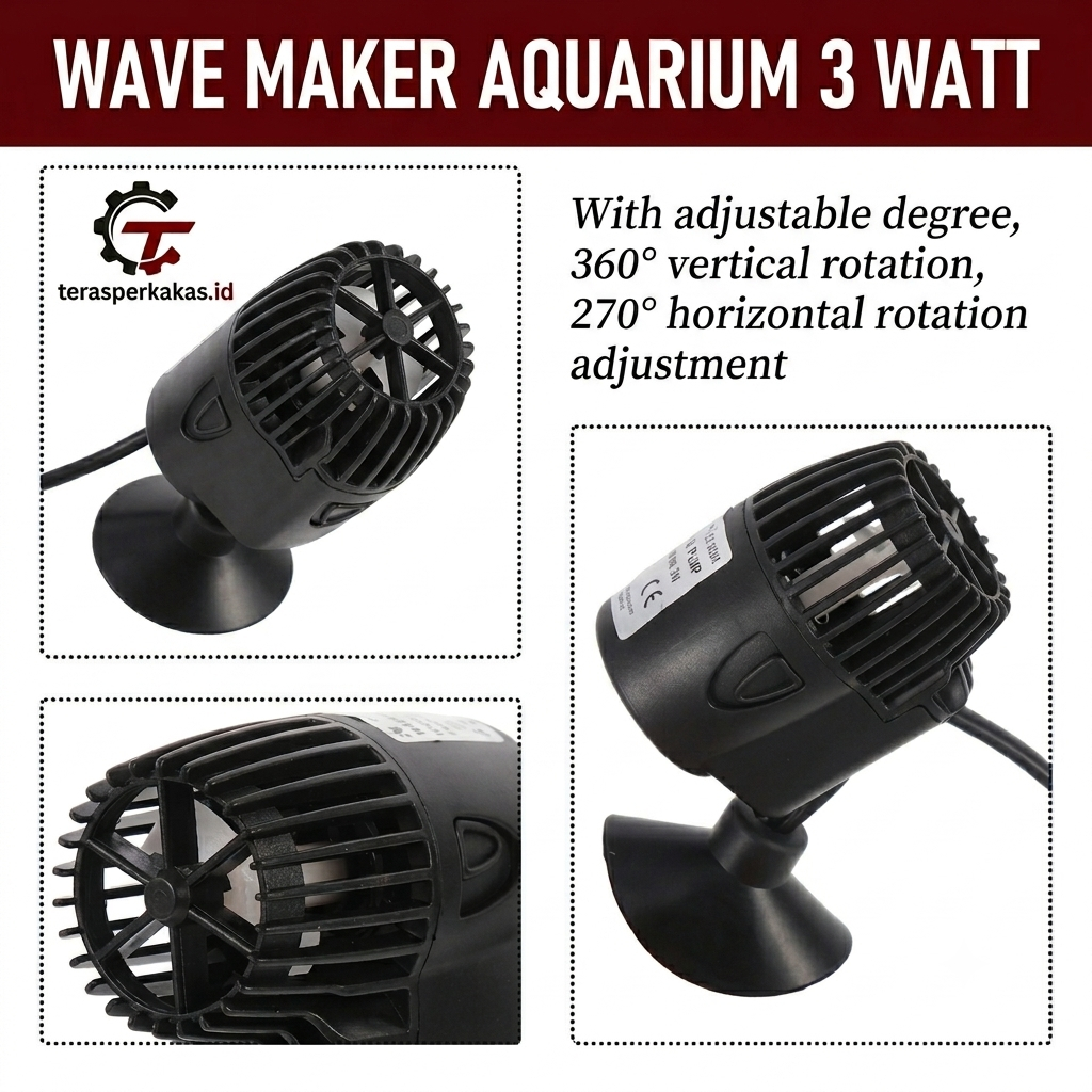 Kipas Akuarium Wave Maker 3W Pembuat Arus Ombak Aquarium Wave Maker pump 3 Watt Ombak Air