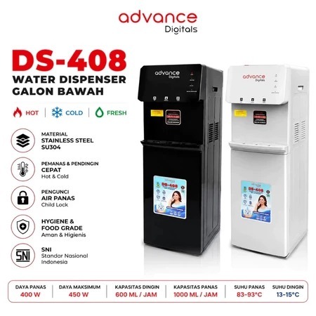 ADVANCE Dispenser Air Galon Bawah DS-408 Fungsi 3 in 1