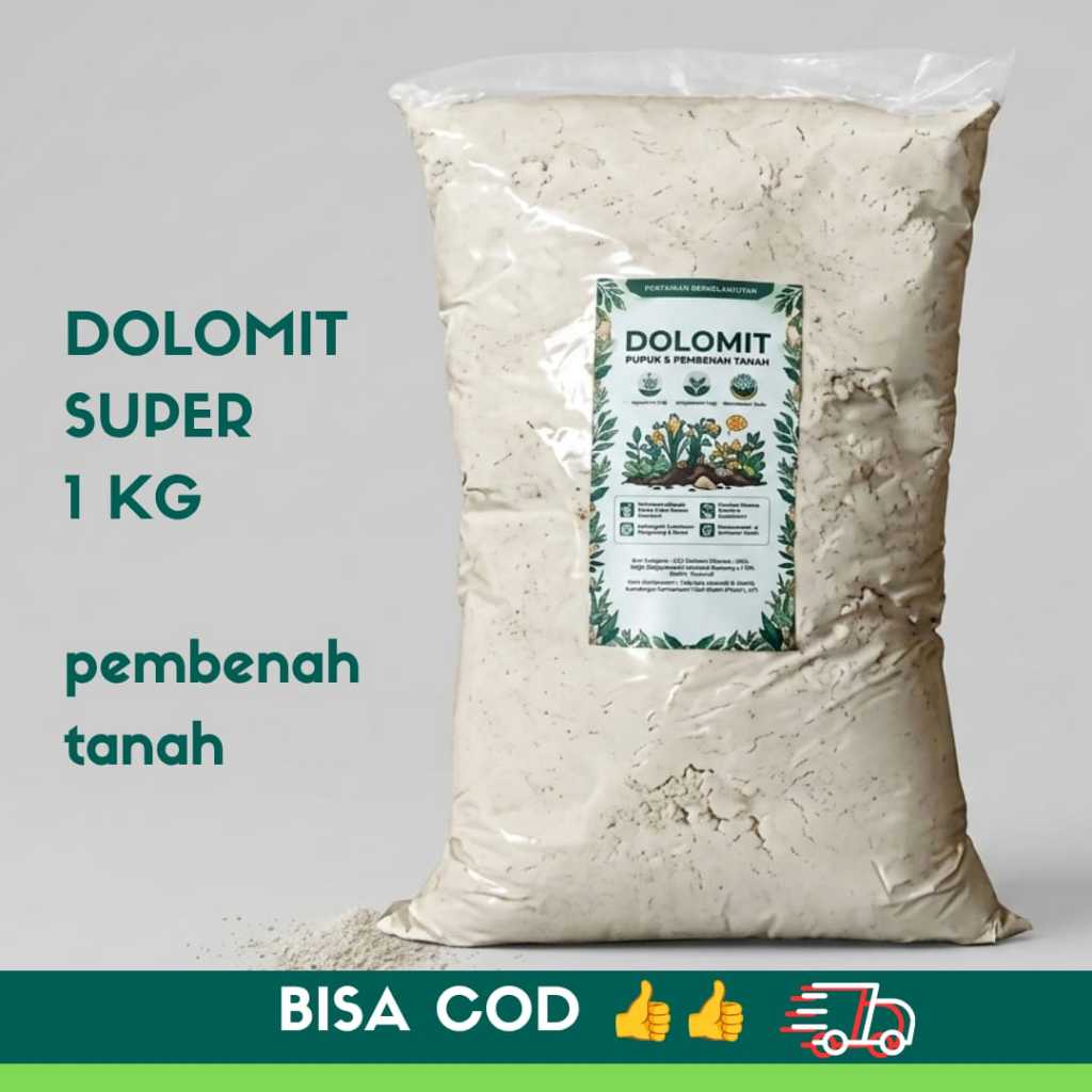 1 KG DOLOMIT SUPER dolomit murni pertanian pembenah tanah