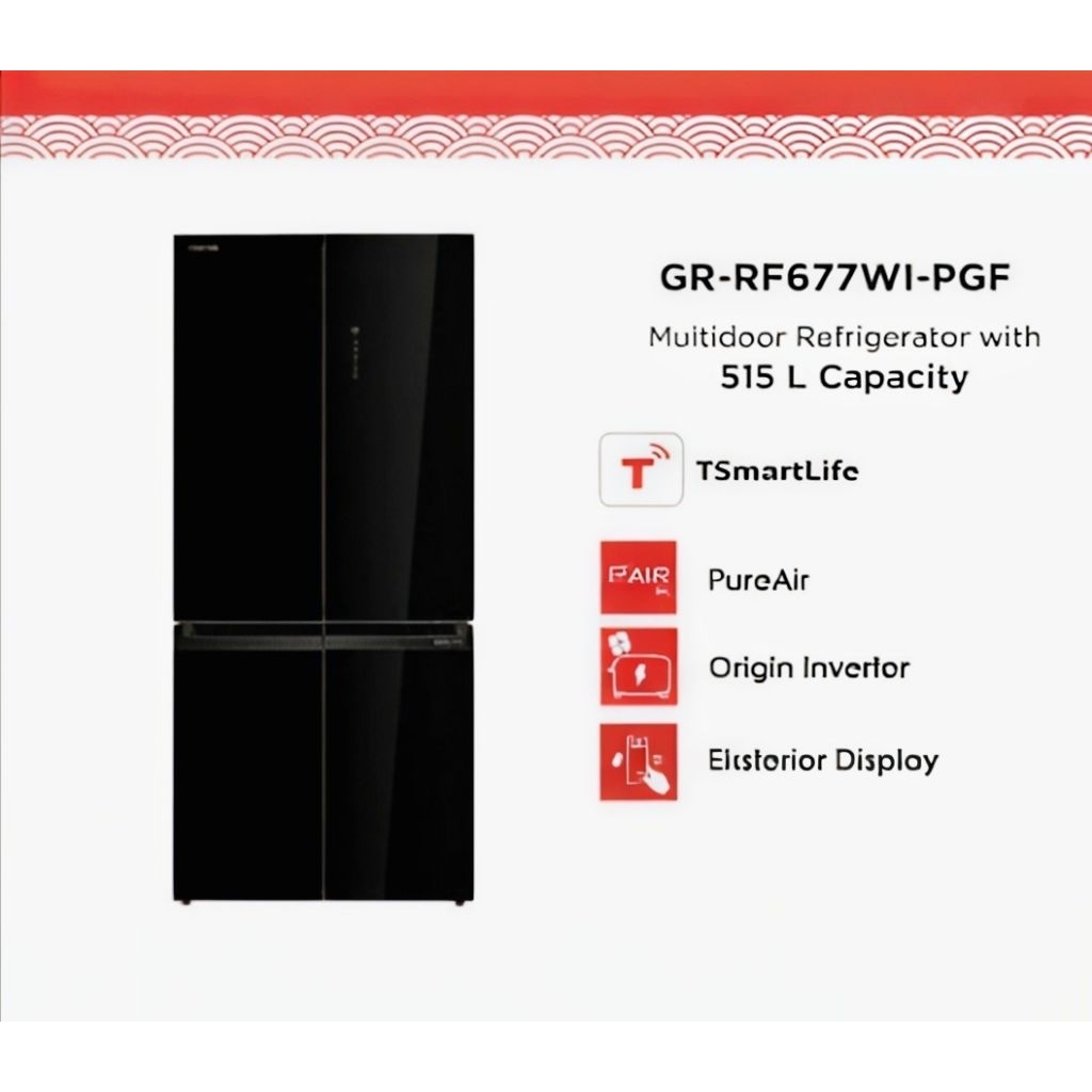 TOSHIBA KULKAS MULTIDOOR REFRIGERATOR GR-RF677WI-PGF (22)