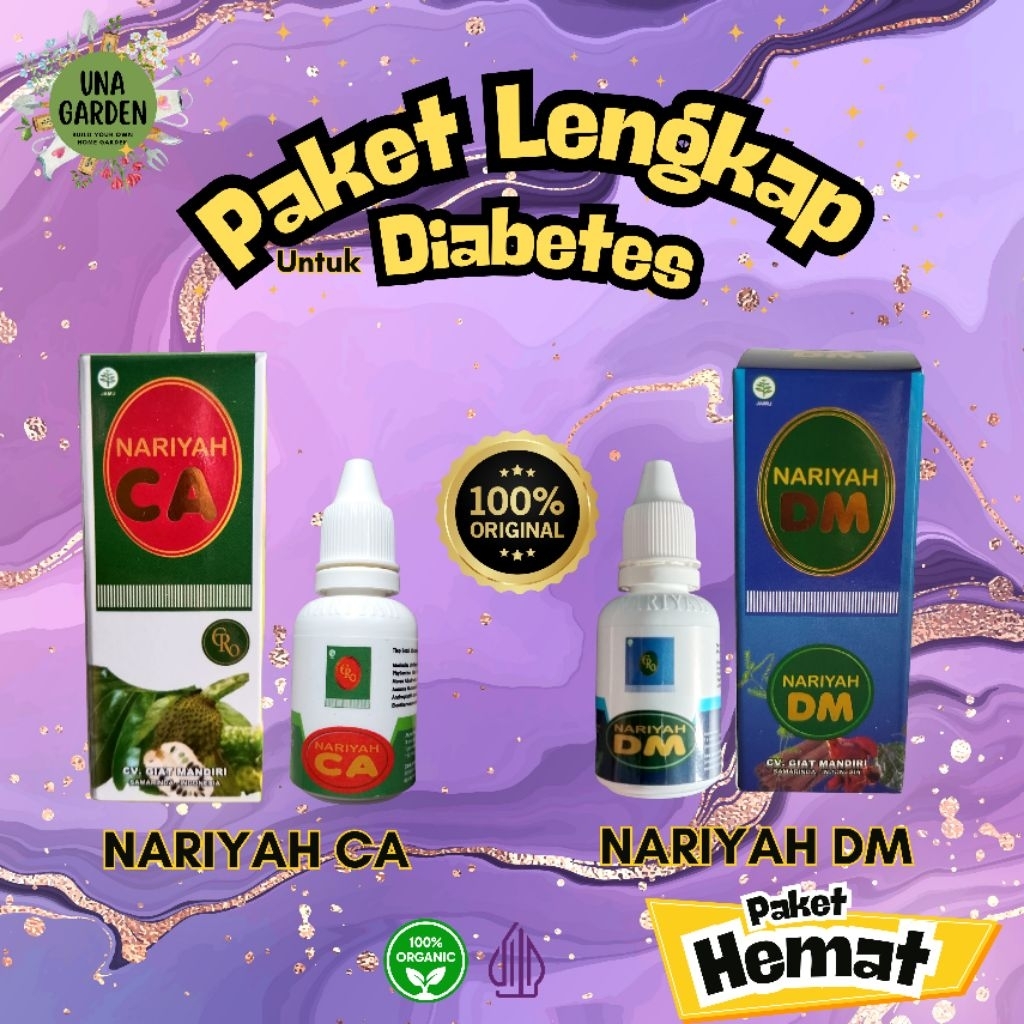 JAMU DIABETES PAKET COMBO NARIYAH CA + NARIYAH DM