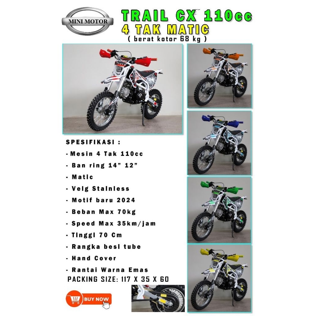 TRAIL MINI KX 110CC KX110cc CX110cc