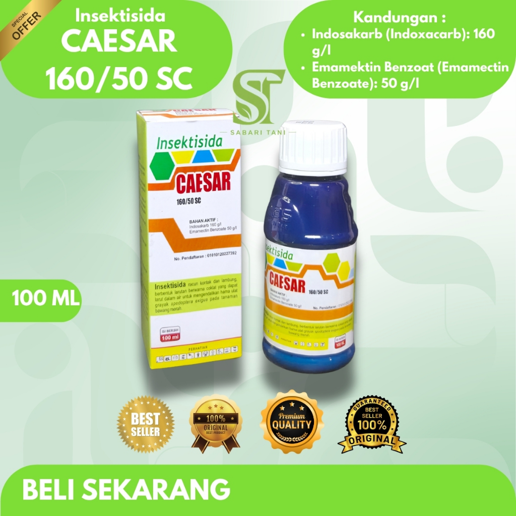 Insektisida CAESAR 160/50 SC 100 ml - Obat Ulat Grayak Bawang Merah