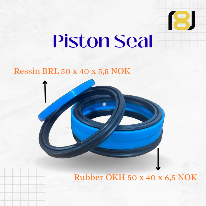 PISTON SEAL NOK Ressin BRL 50x40x5,5 dan Rubber OKH 50x40x6,5