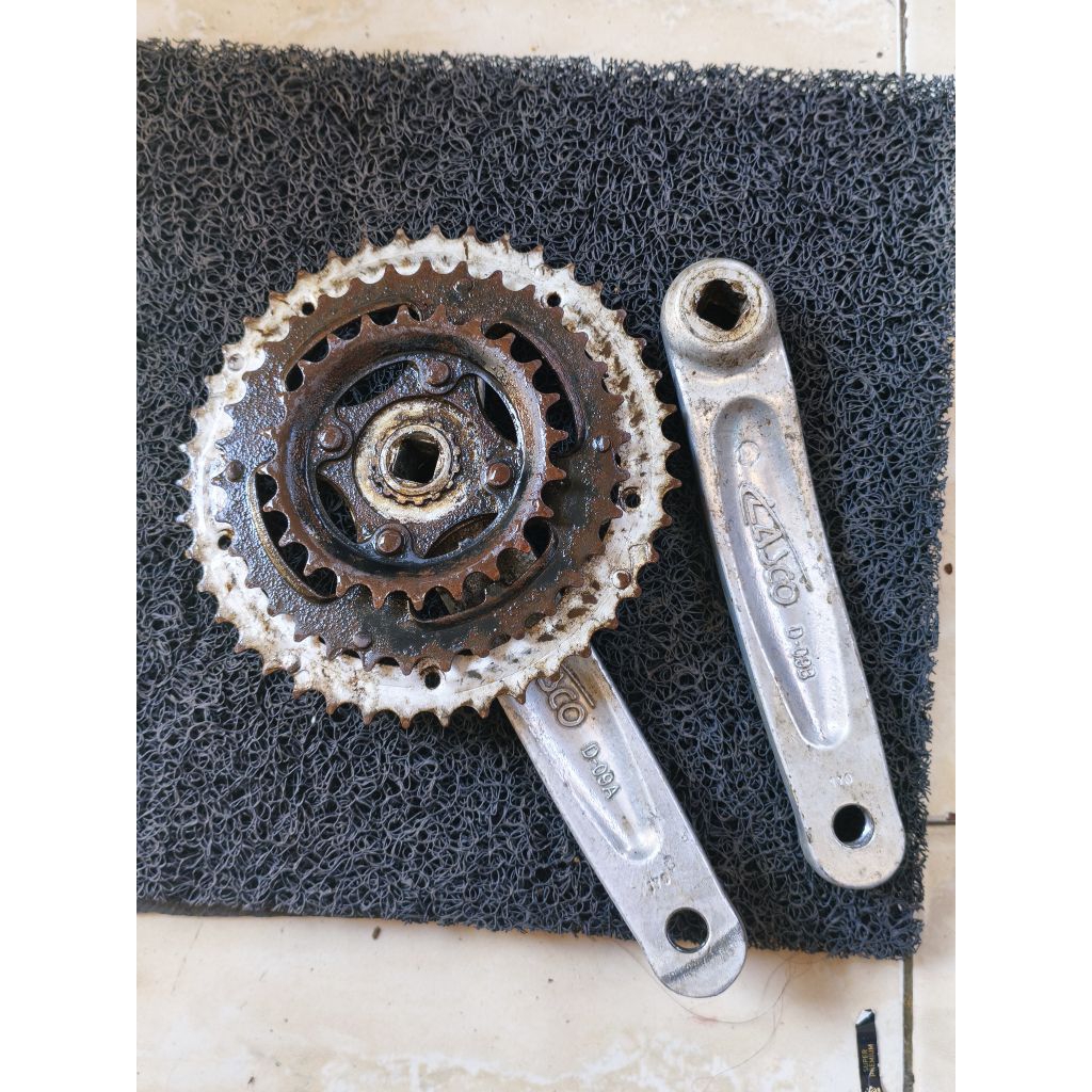 Crank Lasco Triple Jadul Vintage MTB Federal Kalcer Turing Commuter Bike
