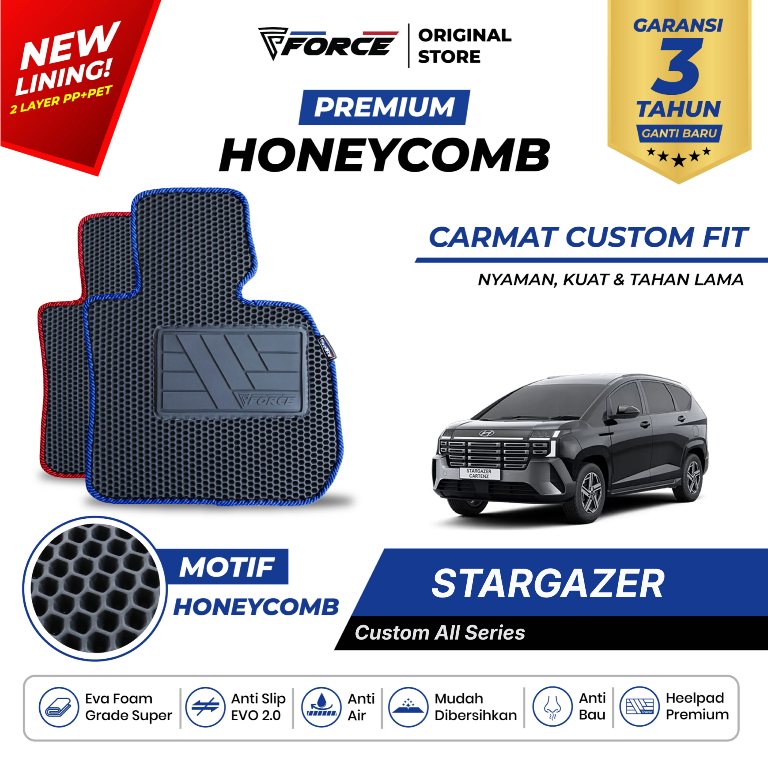 Karpet Mobil Hyundai Stargazer Bahan Force EVA FOAM SUPER, Karpet Stargazer Cartenz, Karpet Stargaze