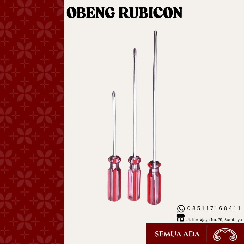 Obeng Rubicon Plus 4mm 4x3" 4x5" 4x6"