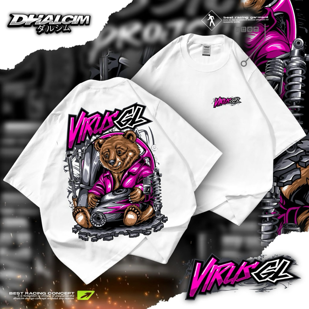 KAOS VIRUS GL FUL COTTON24S , KAOS RACING VIRUS GL, KAOS GL VIRUS, KAOS HONDA GL VIRUS, KAOS VIRUS G