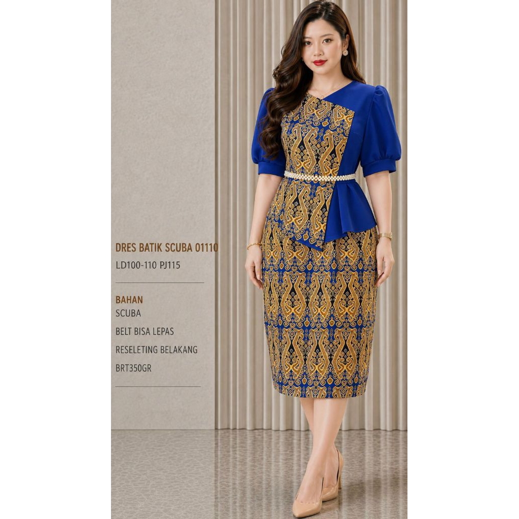 dress batik scuba 01110