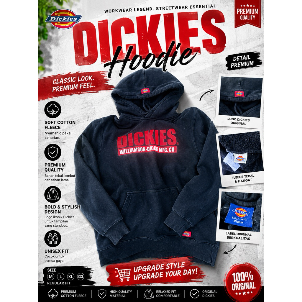 Hoodie Dickies Size M fit L