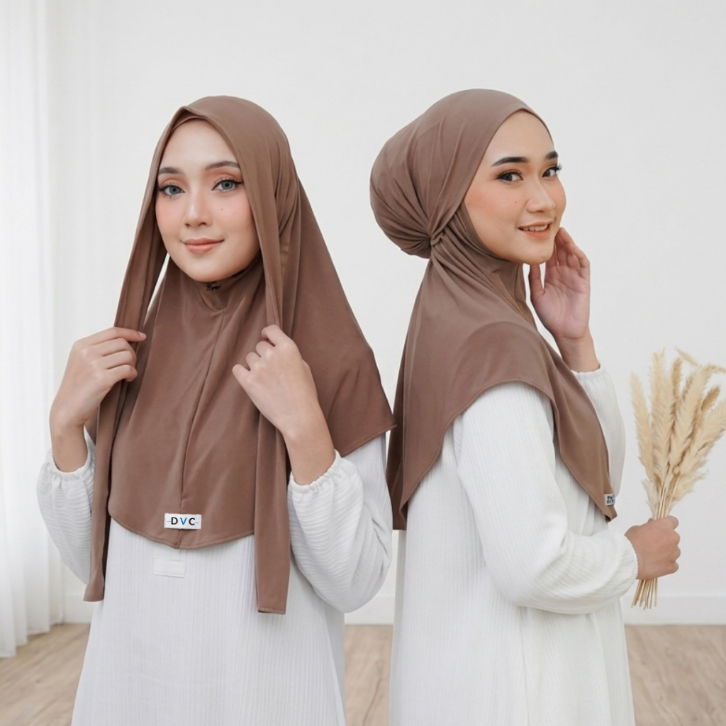 Naya Jilbab Instan Bergo Naya Tali Jersey Kerudung Wanita langsung Pakai Model Terbaru Dewasa Nyaman
