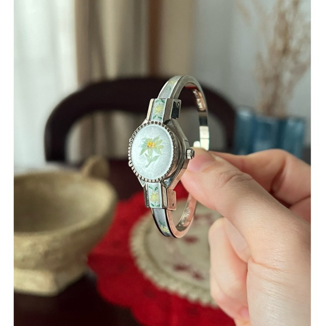 Silver Andre Mouche Bangle Watch