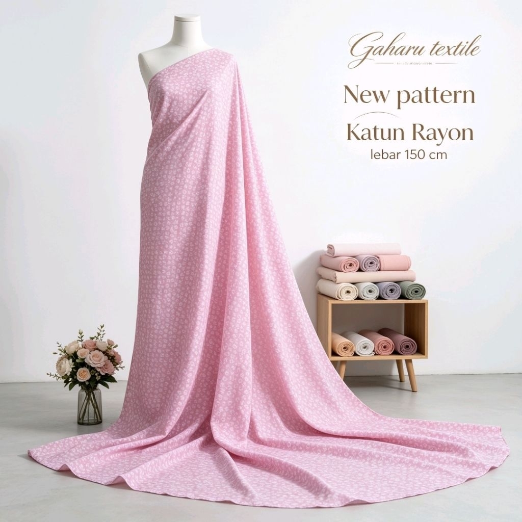 bahan katun rayon viscose premium - rayon viscose meteran - rayon viscose motif (AYT)
