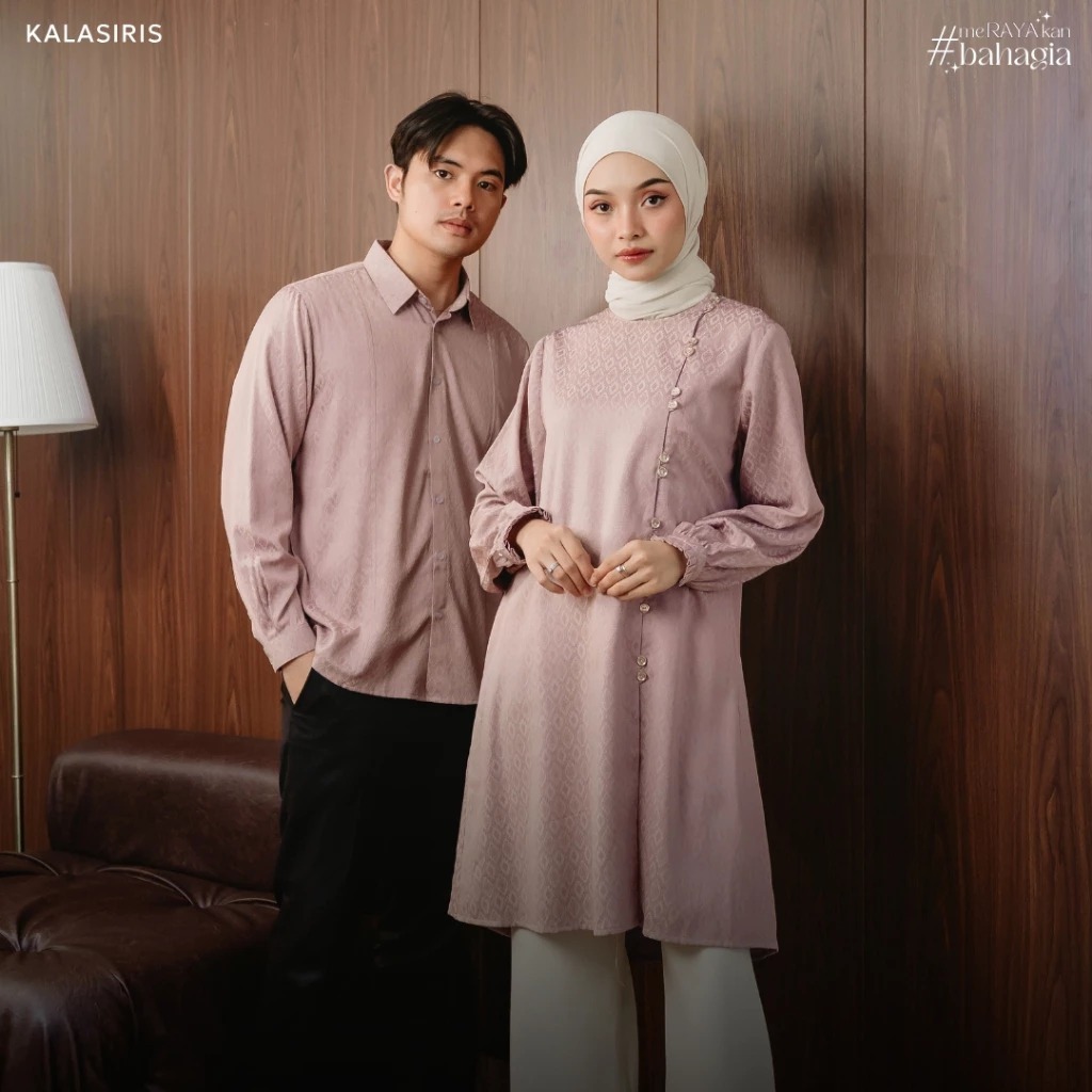 [NEW] Nibras Hijab x Kalasiris Baju Couple Lebaran Koko Tunik Lengan Panjangn - Earthy Series