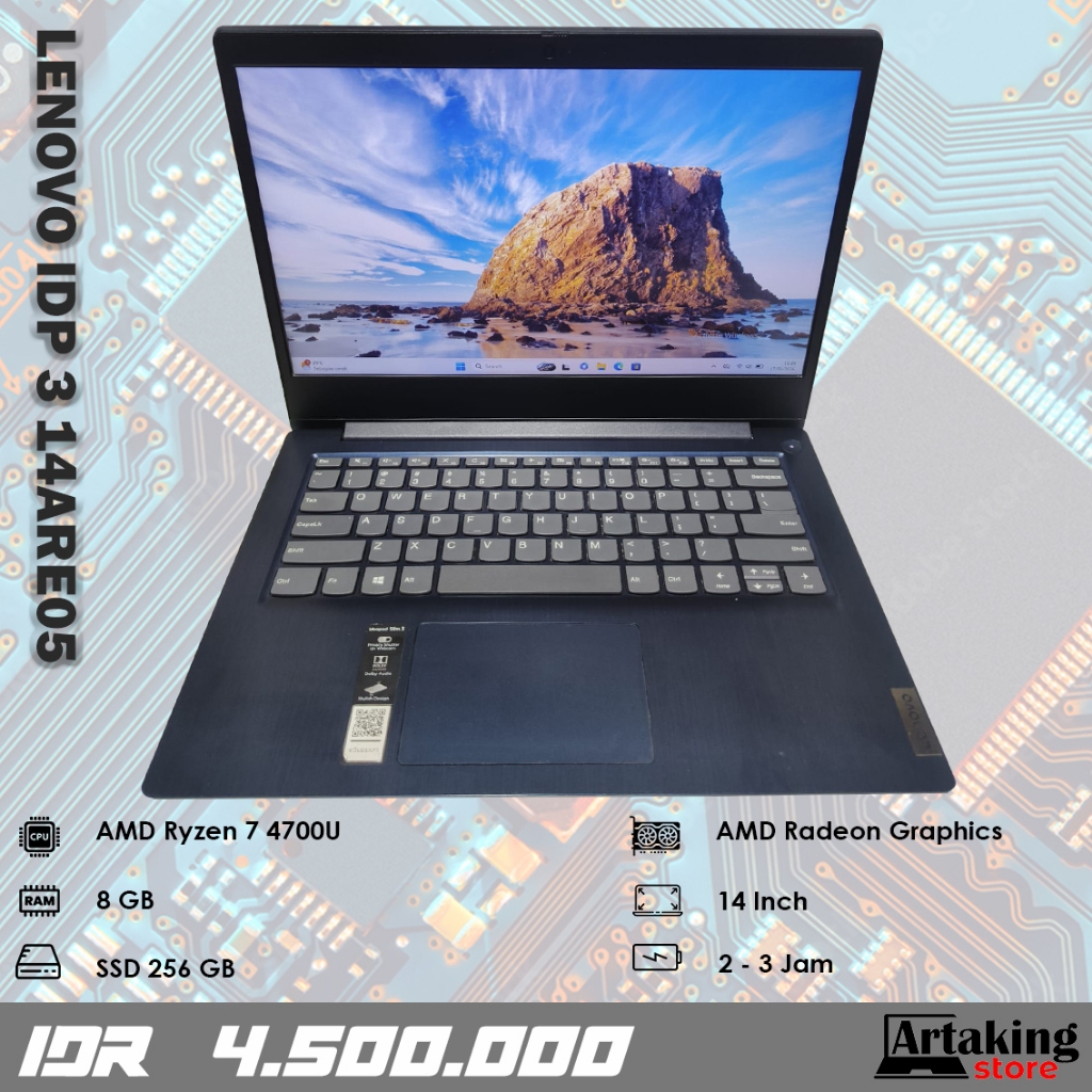 Lenovo Ideapad 3 14ARE05 - Ryzen 7 - Ram 8 GB - SSD 256 GB