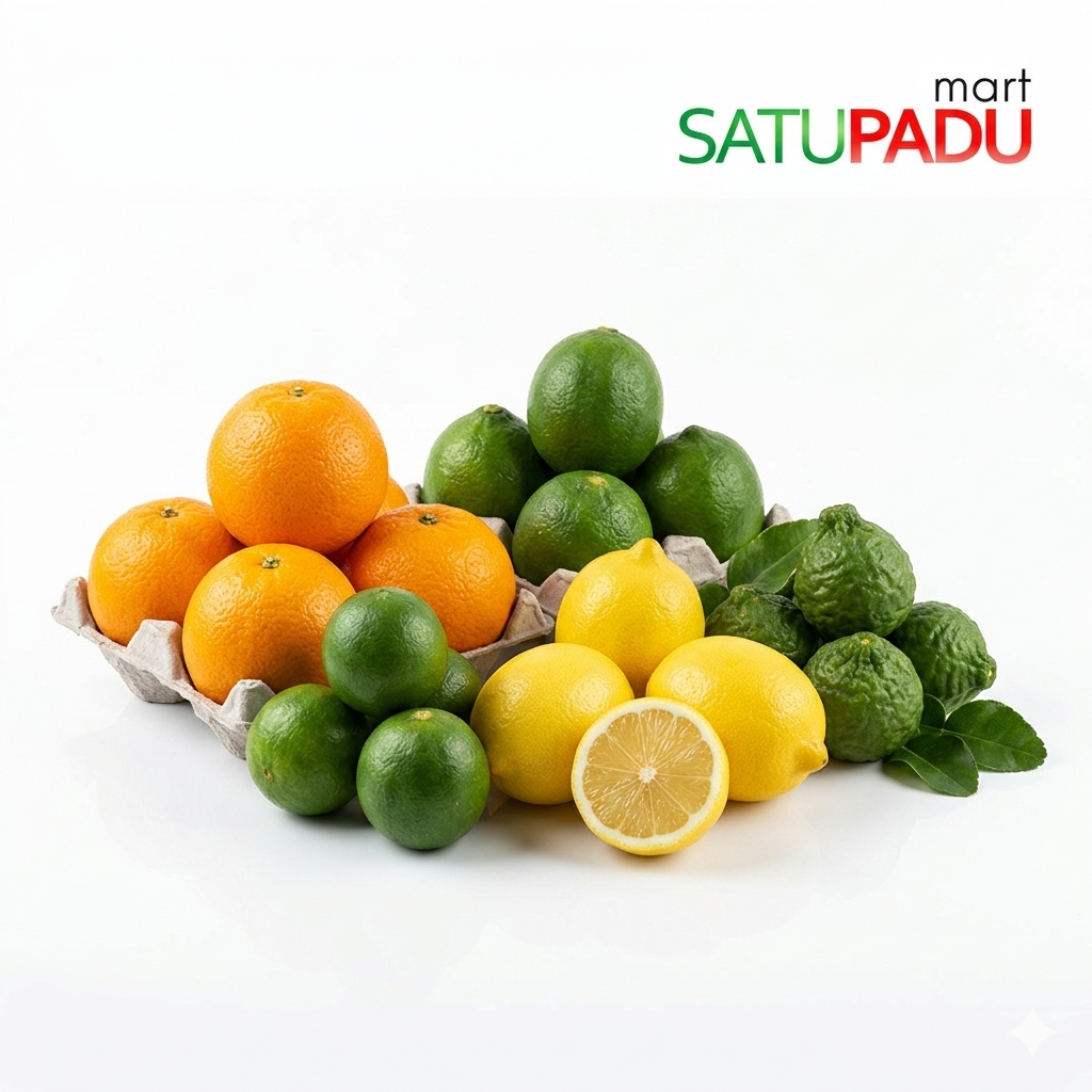 Jeruk Medan Manis / Jeruk Nipis / Lemon Segar / Jeruk Peras / Jeruk Limo Per Kg Satupadu Mart - Buah