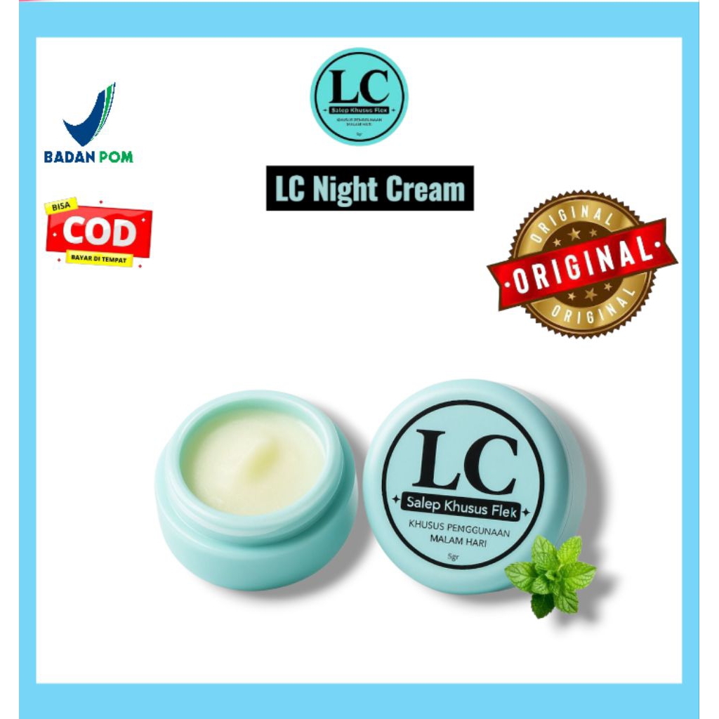 LC Cream Flek Melasma | Cream Malam LC Flek | Mencerahkan Wajah 100% Original (Ready Banten)