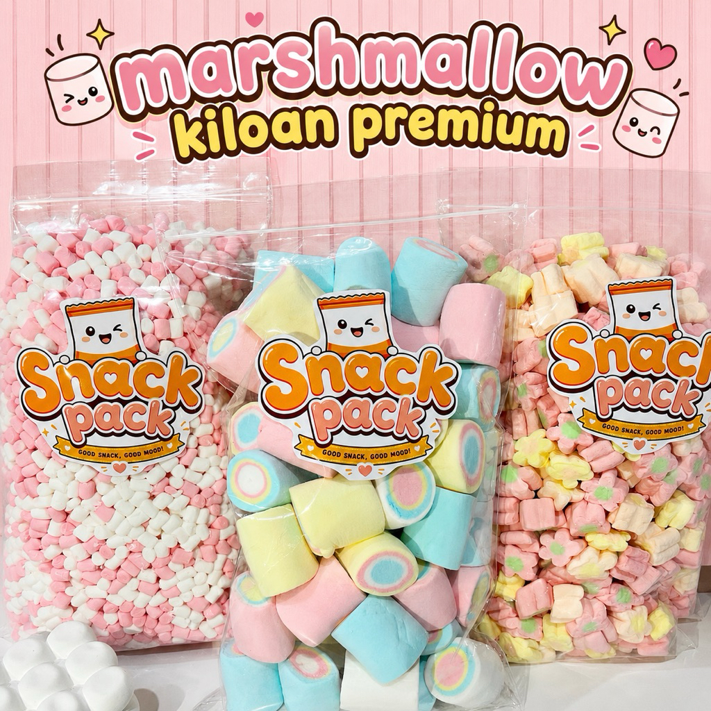 MARSHMALLOW KILOAN PREMIUM BISA MELELEH BISA UNTUK DUBAI CHEWY COOKIES | MARSHMALLOW FLOWER BUNGA  |
