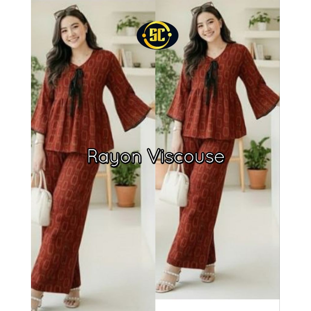 SETELAN WANITA RAYON VISCOUSE  SUPER MEWAH/SETELAN WANITA IMPORT PREMIUM