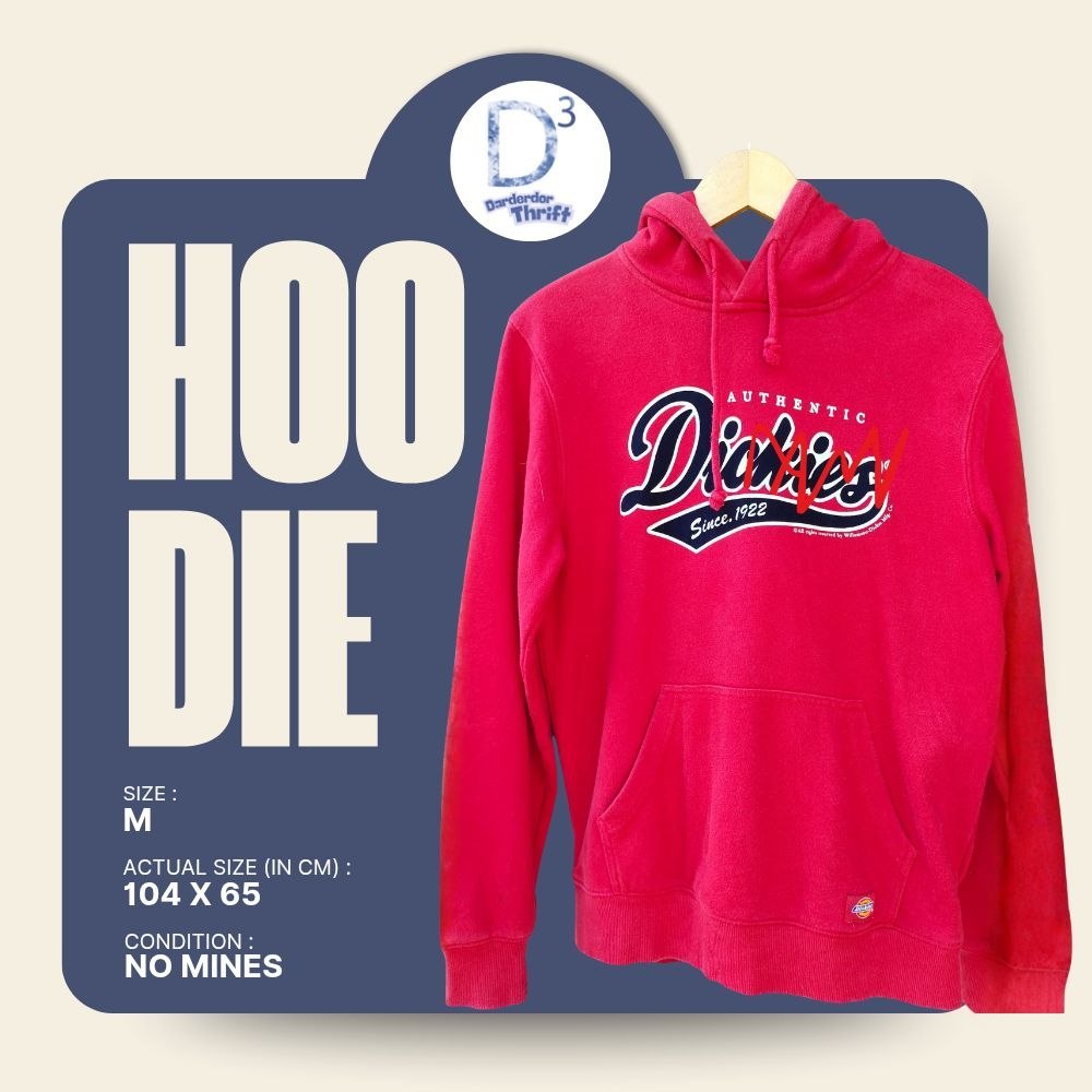 Hoodie Dickies Merah Velvet