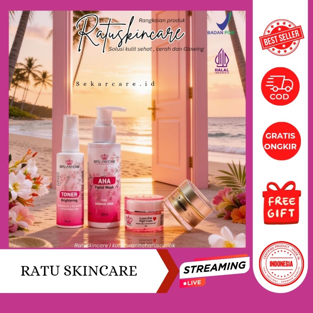 PAKET NORMAL PREMIUM LUXURY [Bb glowing] RATU SKINCARE