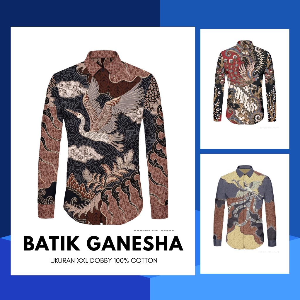 [UKURAN 3.0/XXXL] BAHAN BATIK GANESHA POLA | BAHAN BATIK BAGUS | BATIK DOBBY GANESHA | BAHAN KATUN D