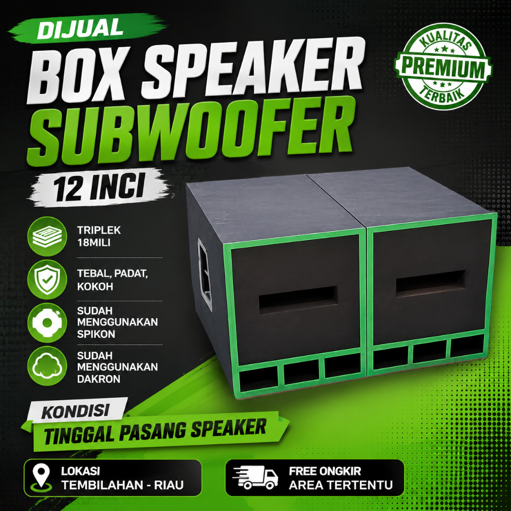 Box Speaker Subwoofer 12 Inch Model Huper Kosongan Tanpa Speaker