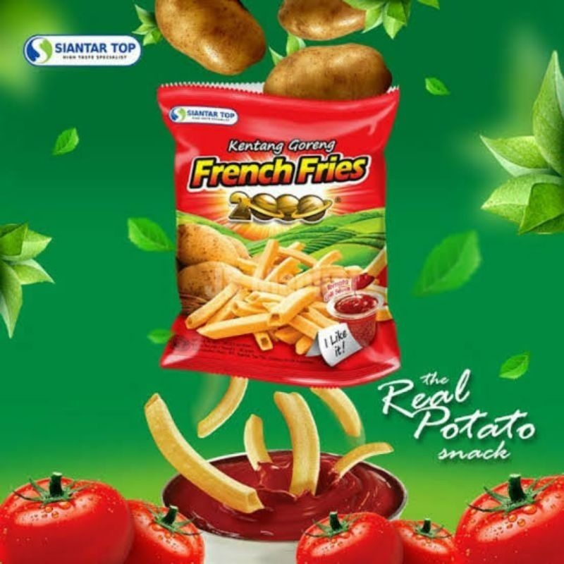 Siantar Top Kentang Goreng French Fries 2000 24gram
