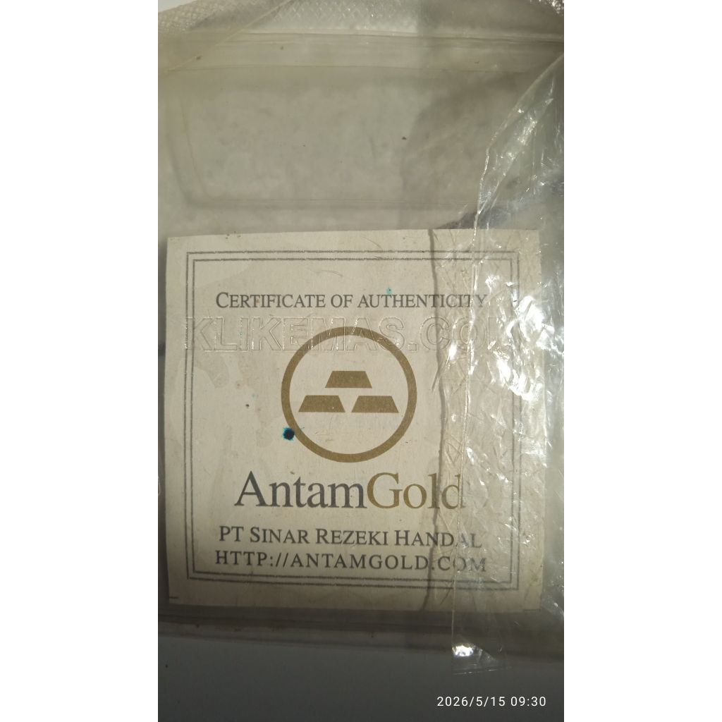 Perak Batangan 25 gram SRH / Silver gram / INDOGOLD / silver bar / silver 25 gram